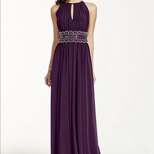 David’s Bridal long bridesmaids dress